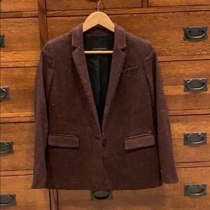 Burgundy tweed blazer
